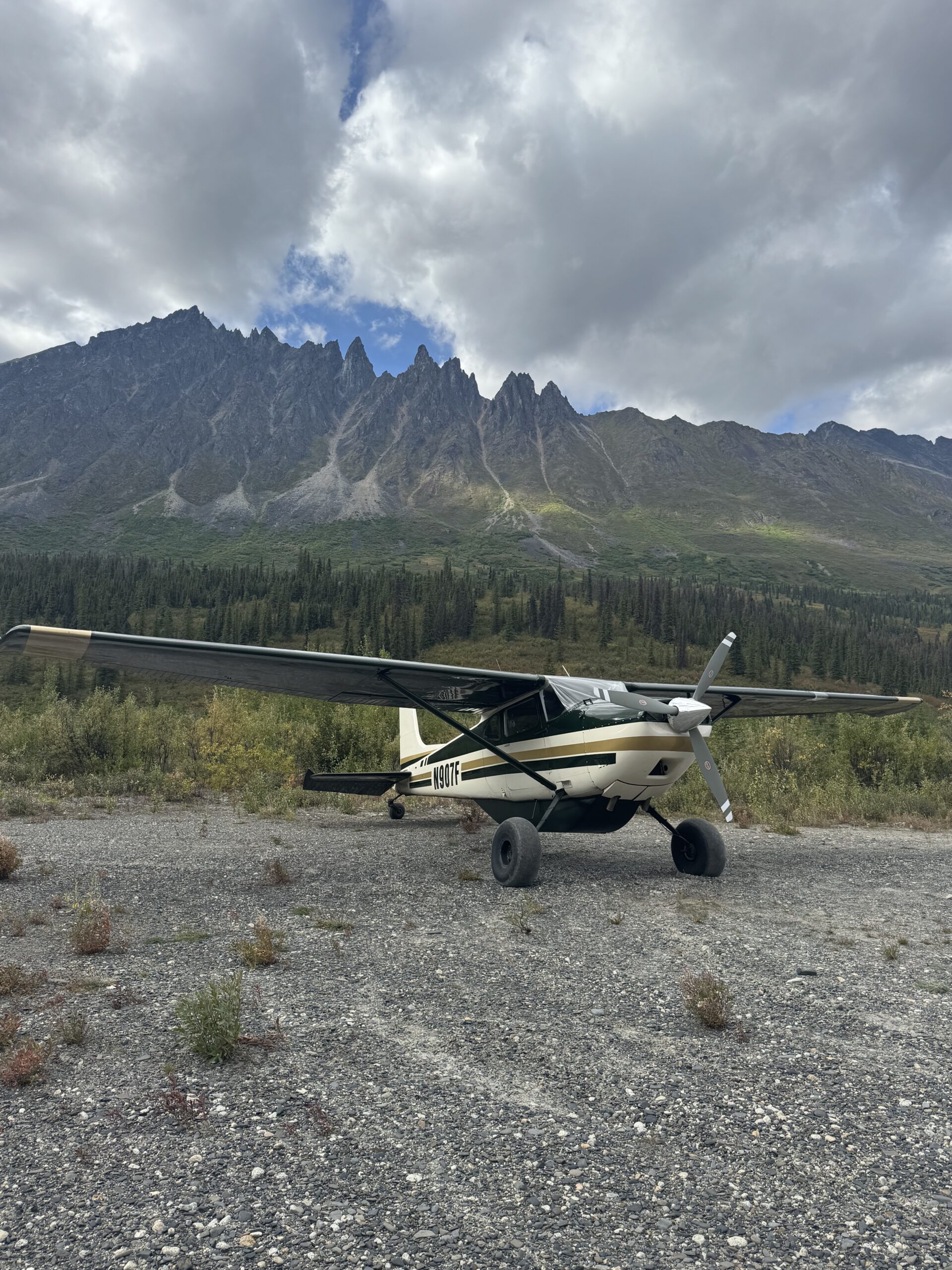 A photo of an Alaska river glacier taken form an airplane charter.